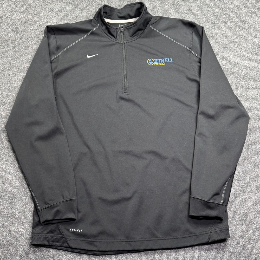Howell Football Nike Dri Fit Quarter Zip Pullover Mens L Black Activewear